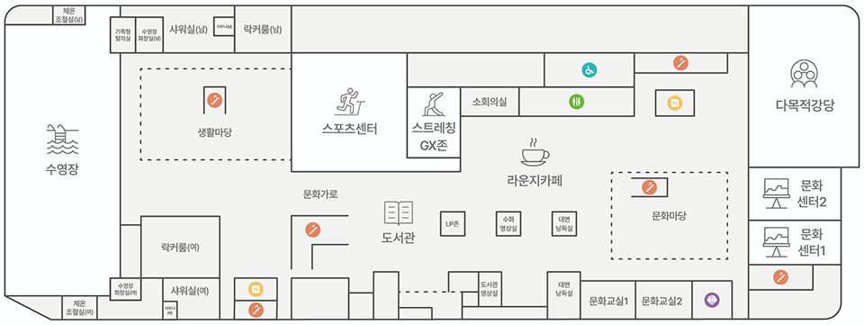 지하 2층 안내도